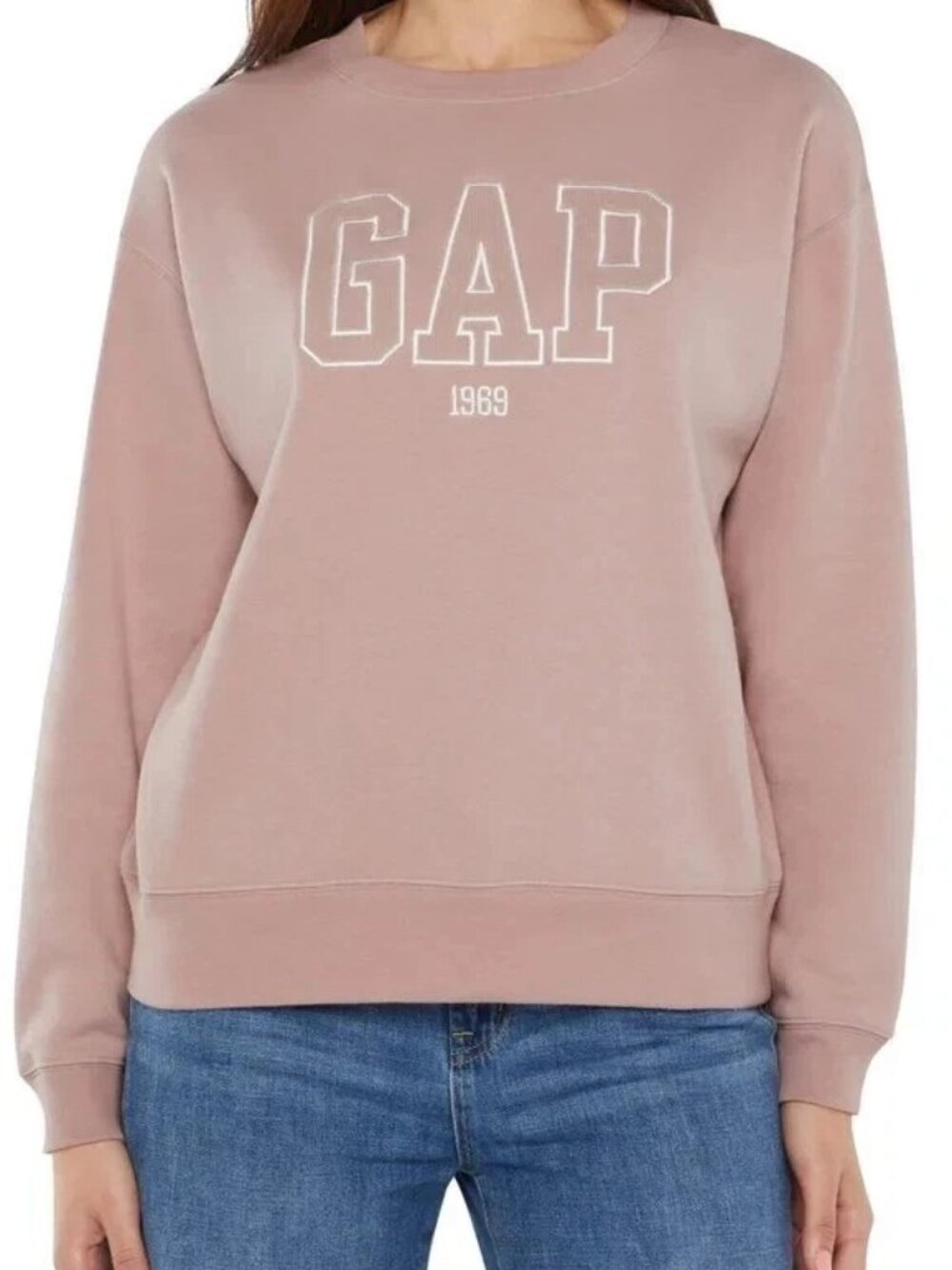 NWT GAP LOGO Sweatshirt Women Costco Pink Mauve Large